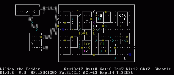 screenshot of Nethack